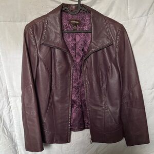 Danier Deep Purple Floral Jacket
